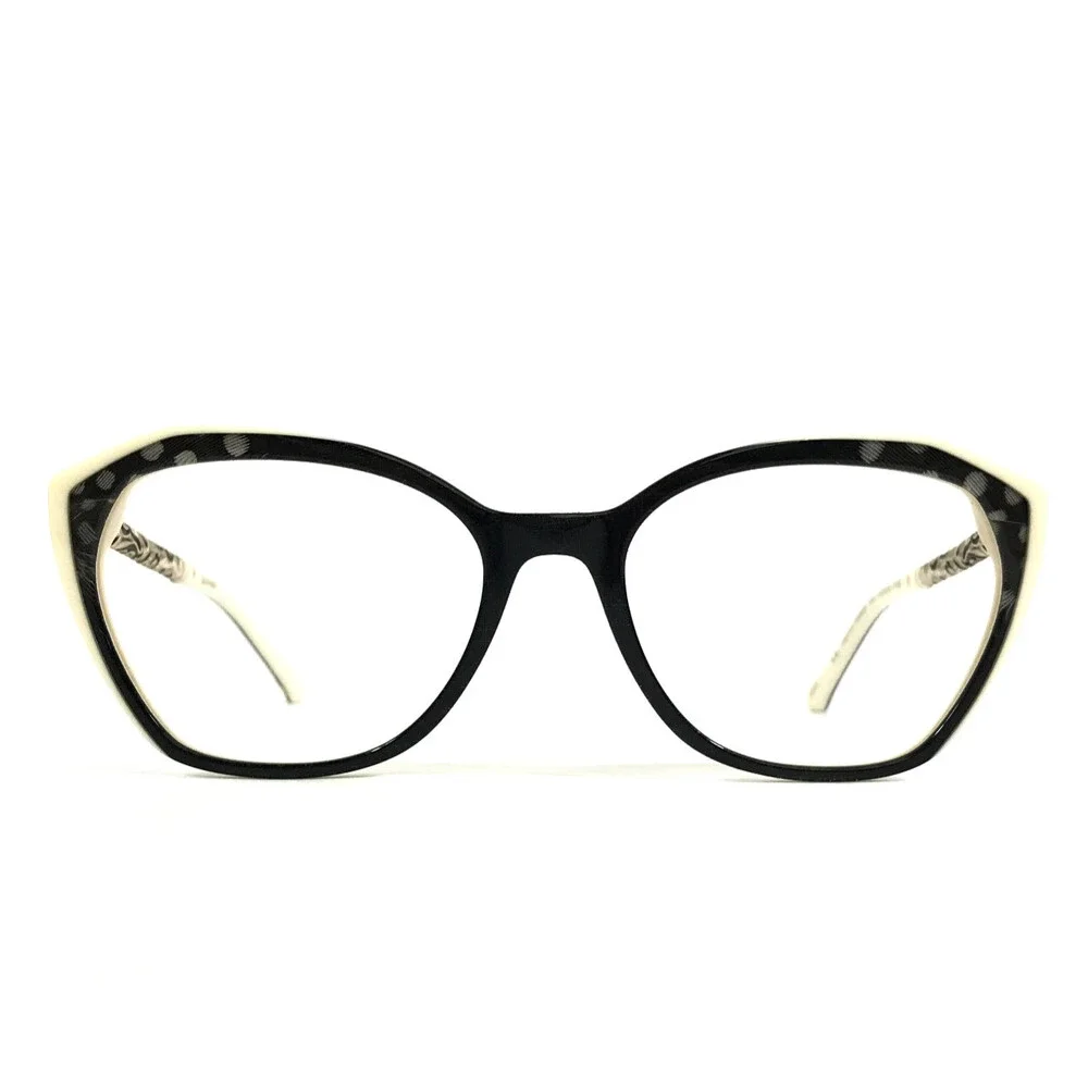 Coco Song Eyeglasses Frames VELVET MOON Col. 1 Black Ivory Gold Detail 55-18-140